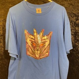 Transformers Decepticon Blue Tshirt XL